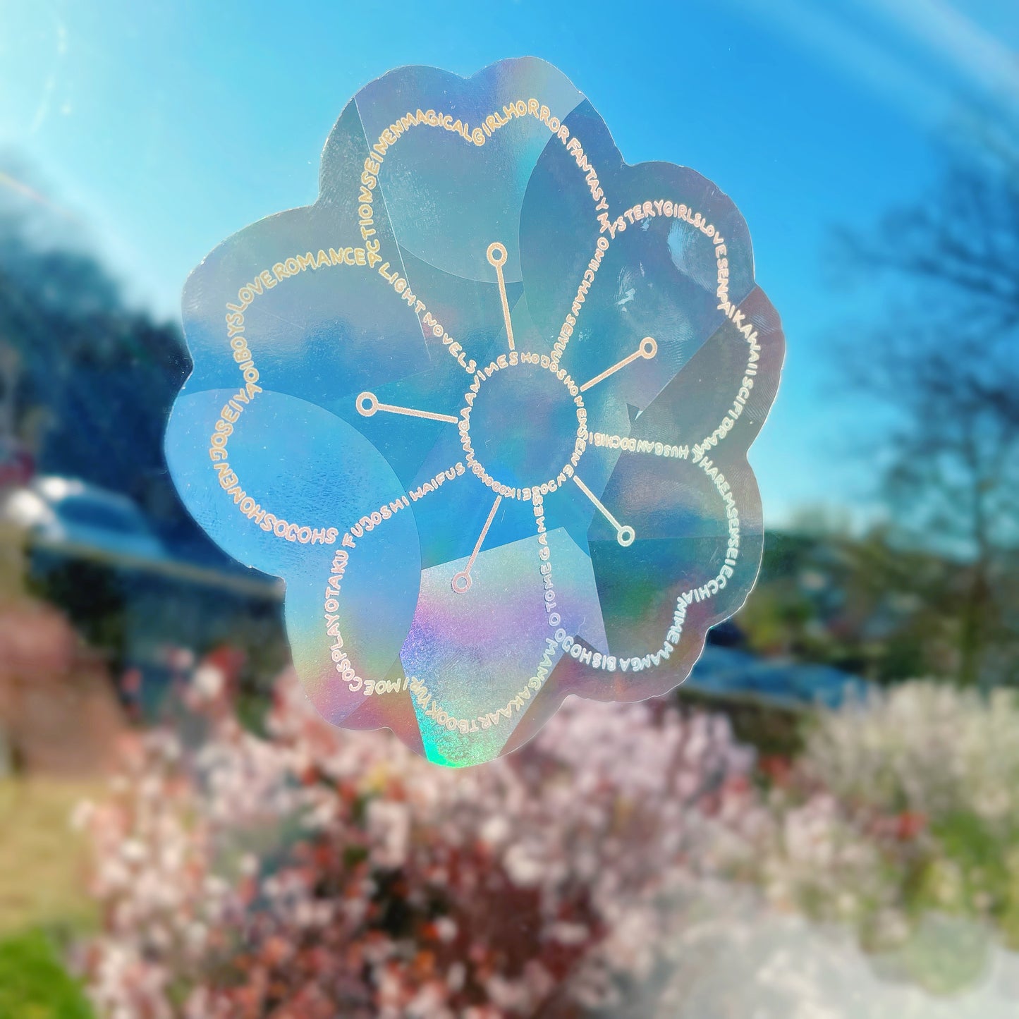 Suncatcher AnimeFlower - Fenstersticker für Regenbogen